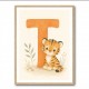 T For Tiger Nursery Wall Art