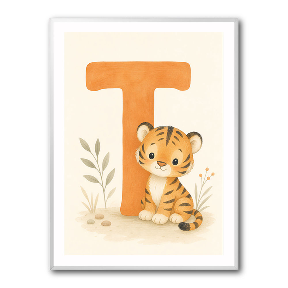 T For Tiger Nursery Wall Art