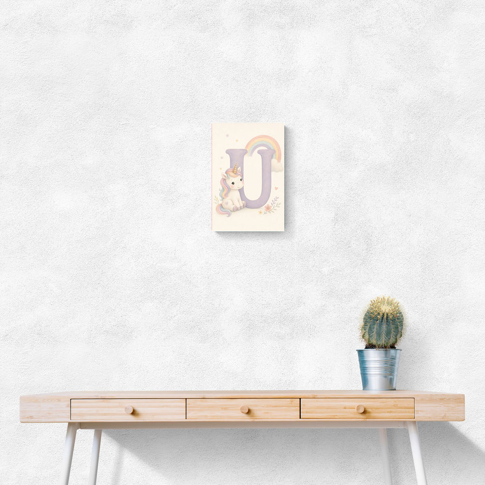 U For Unicorn Kids Nursery Wall Art