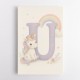 U For Unicorn Kids Nursery Wall Art