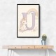 U For Unicorn Kids Nursery Wall Art