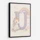 U For Unicorn Kids Nursery Wall Art