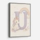 U For Unicorn Kids Nursery Wall Art