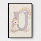U For Unicorn Kids Nursery Wall Art