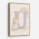 U For Unicorn Kids Nursery Wall Art