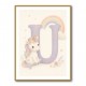 U For Unicorn Kids Nursery Wall Art