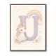 U For Unicorn Kids Nursery Wall Art