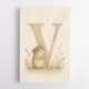 V For Vole Childrens Art Print