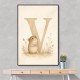 V For Vole Childrens Art Print