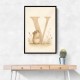V For Vole Childrens Art Print
