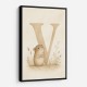 V For Vole Childrens Art Print