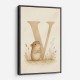 V For Vole Childrens Art Print