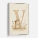 V For Vole Childrens Art Print