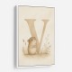 V For Vole Childrens Art Print