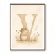 V For Vole Childrens Art Print