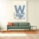 W For Whale Nursery Art Print