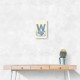 W For Whale Nursery Art Print