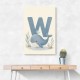 W For Whale Nursery Art Print