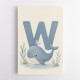 W For Whale Nursery Art Print