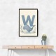 W For Whale Nursery Art Print