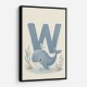 W For Whale Nursery Art Print