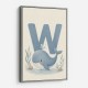 W For Whale Nursery Art Print