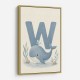 W For Whale Nursery Art Print