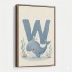W For Whale Nursery Art Print
