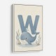 W For Whale Nursery Art Print