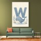 W For Whale Nursery Art Print