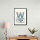W For Whale Nursery Art Print