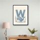 W For Whale Nursery Art Print