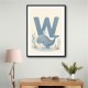 W For Whale Nursery Art Print