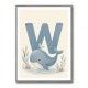 W For Whale Nursery Art Print