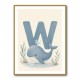 W For Whale Nursery Art Print