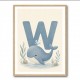 W For Whale Nursery Art Print