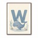 W For Whale Nursery Art Print