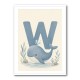 W For Whale Nursery Art Print