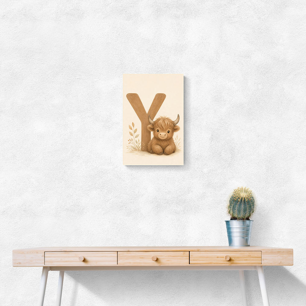 Y For Yak Illustration Art Print