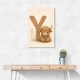 Y For Yak Illustration Art Print