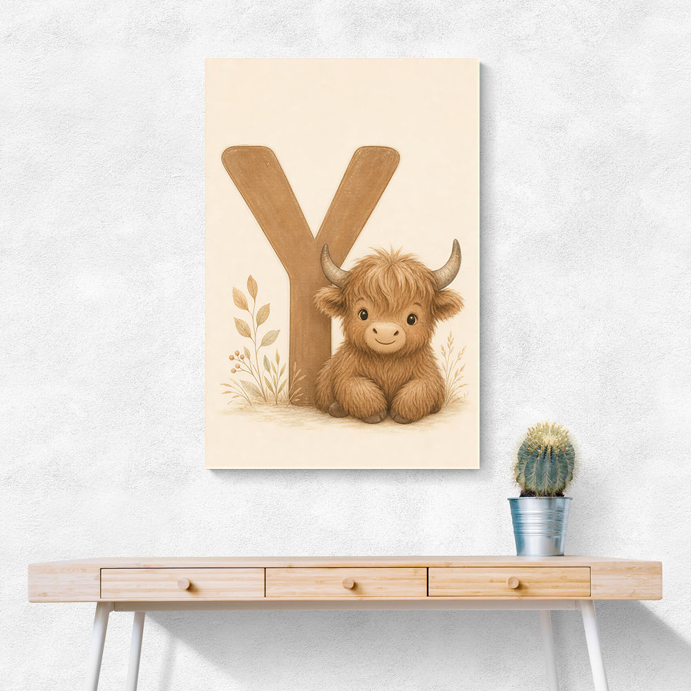 Y For Yak Illustration Art Print