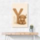 Y For Yak Illustration Art Print
