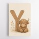 Y For Yak Illustration Art Print