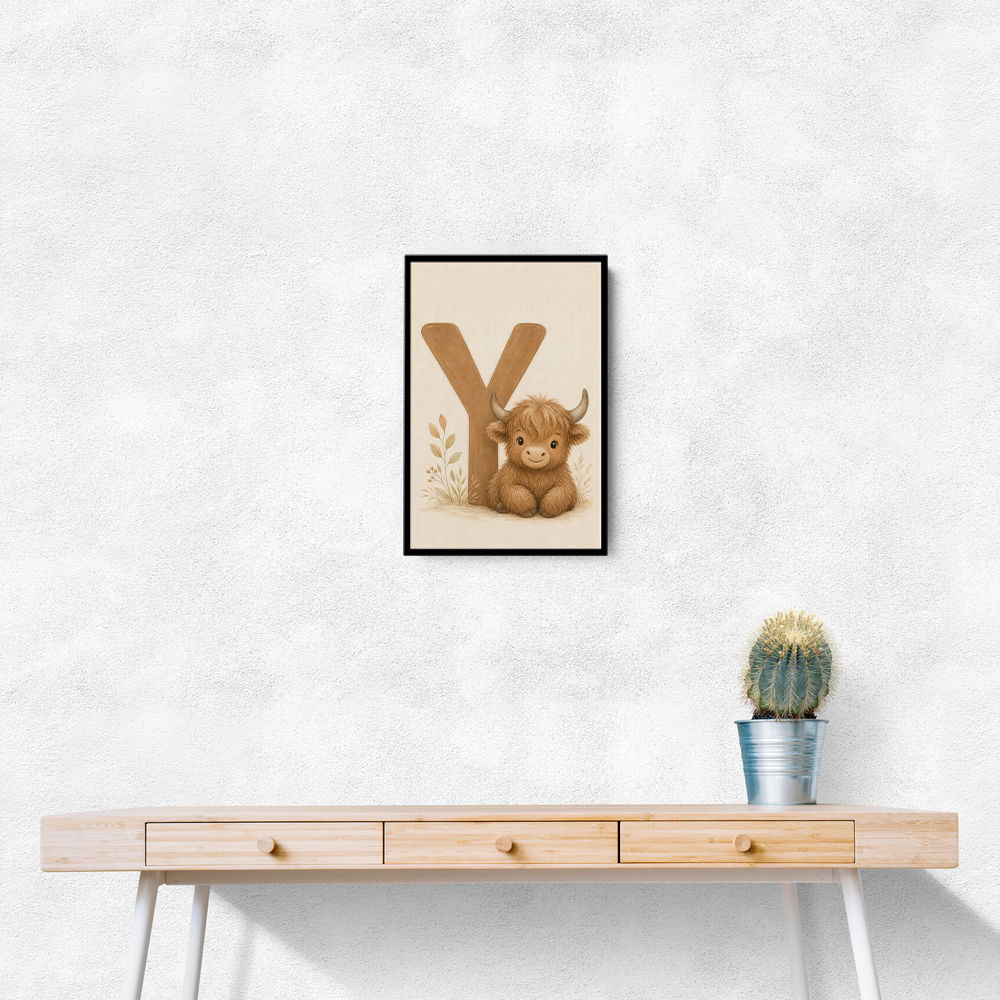 Y For Yak Illustration Art Print