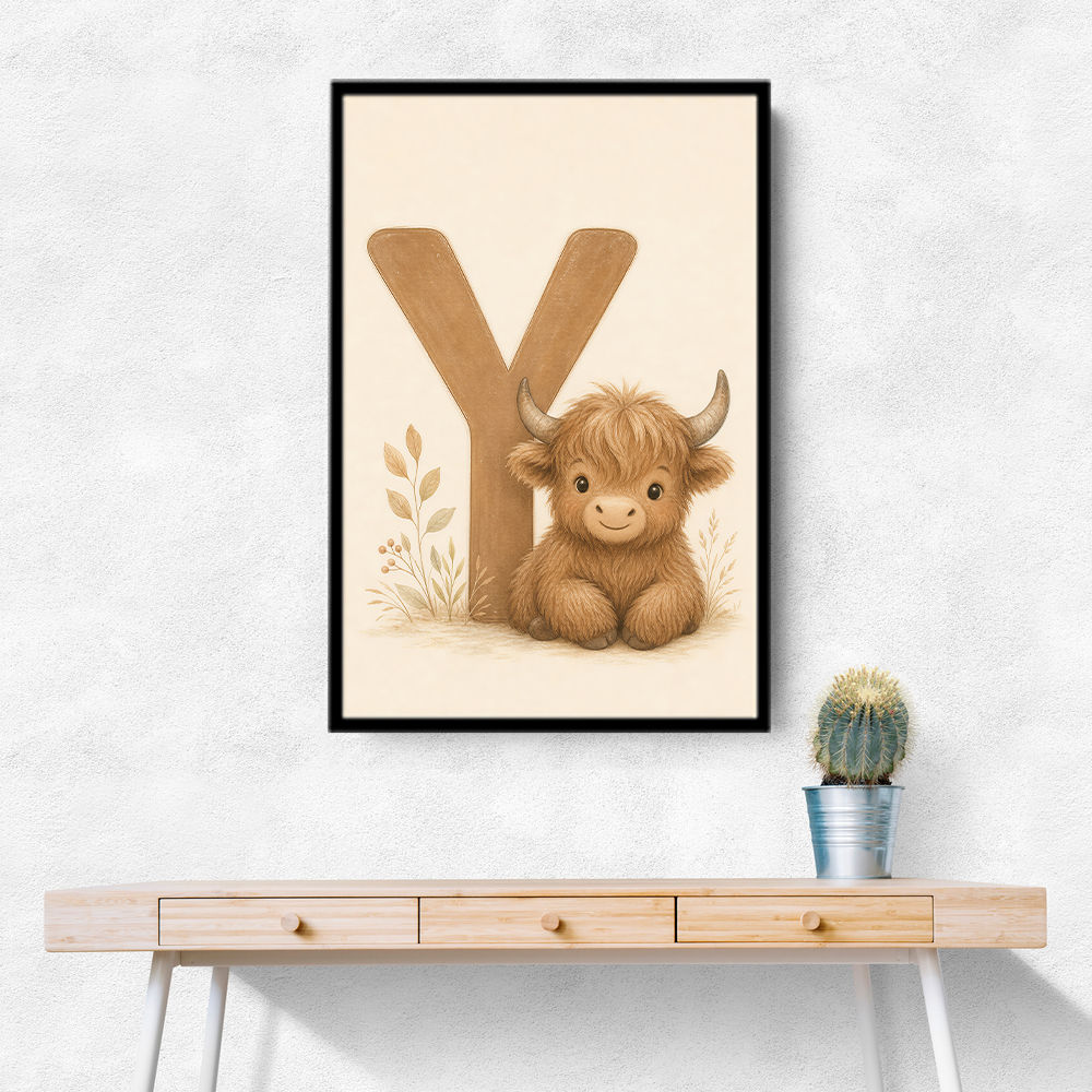 Y For Yak Illustration Art Print