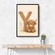 Y For Yak Illustration Art Print