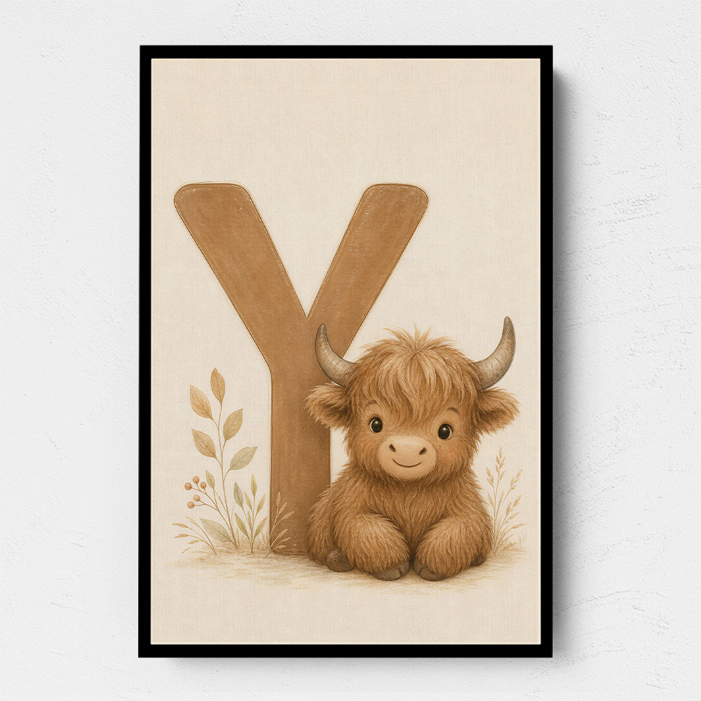 Y For Yak Illustration Art Print