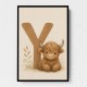 Y For Yak Illustration Art Print