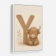 Y For Yak Illustration Art Print