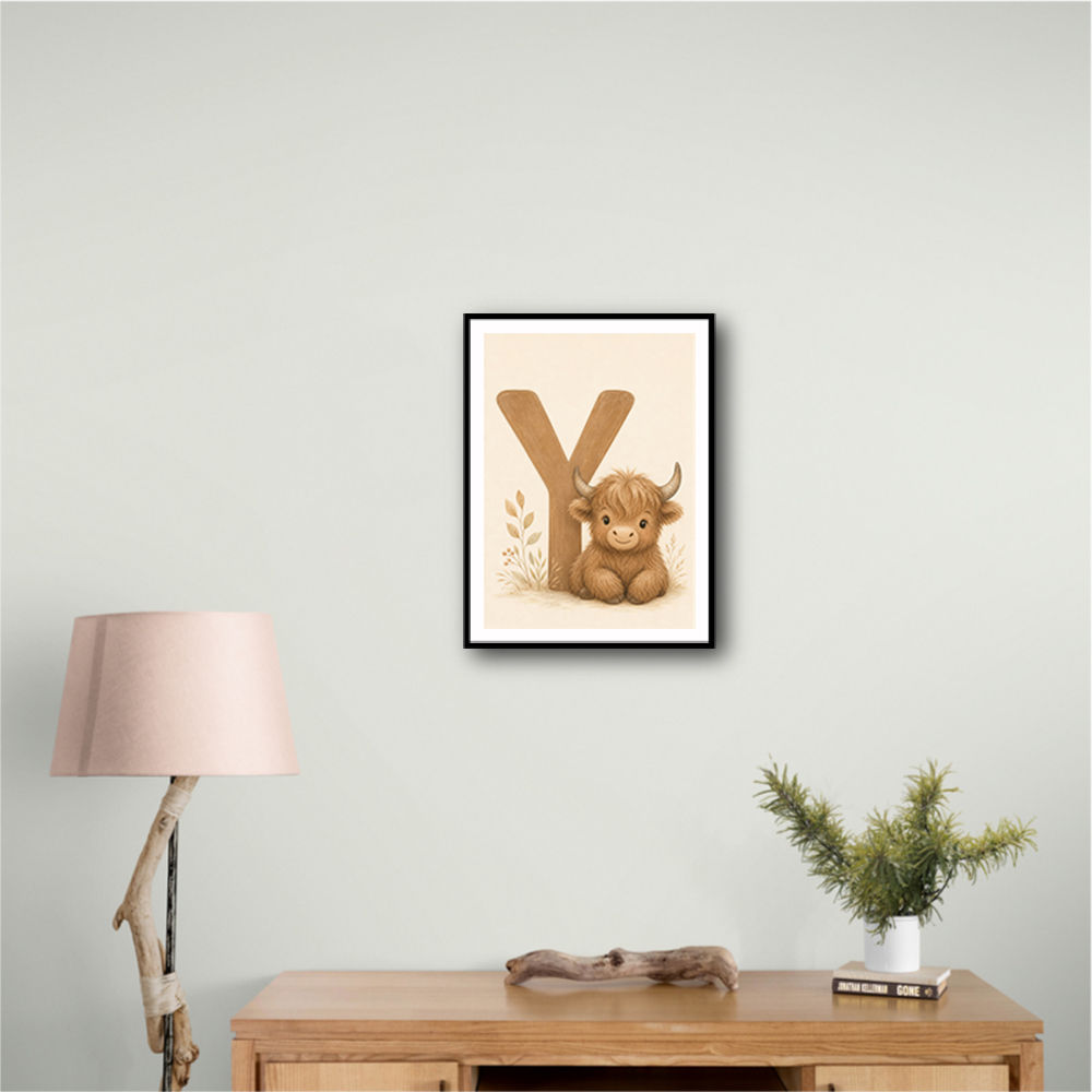Y For Yak Illustration Art Print